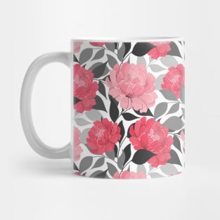 Peony Floral Pattern Mug